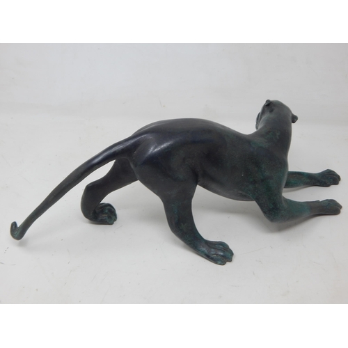 232 - Bronze Figure of a Jaguar: Signed 