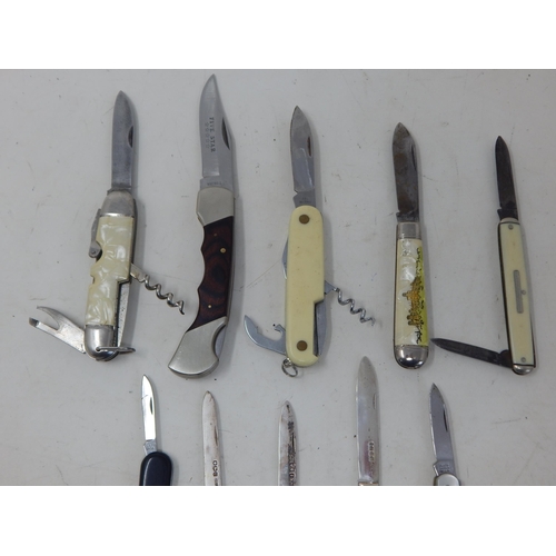 236 - A Quantity of Various Penknives & Utility Knives Including Hallmarked Silver (10)