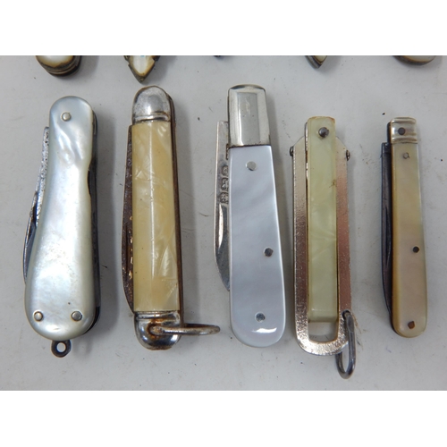 239 - A Quantity of Various Penknives & Utility Knives Including Hallmarked Silver (10)