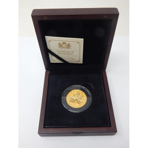 11 - 1oz 24ct Gold 50 Dollar Maple Leaf 2014 in Case of Issue with COA