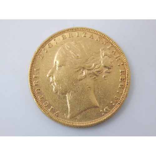 13 - 1876 Queen Victoria Young Head Full Gold Sovereign