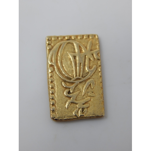 27 - 19th Century Japanese Gold Ichi Bu Two Bukin 1868-1869