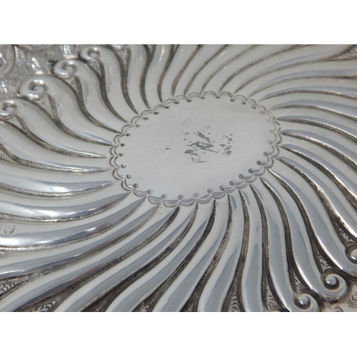 98 - Victorian Silver Tray: Hallmarked London 1893 by Charles Edwards: Width 24cm: Weight 228g