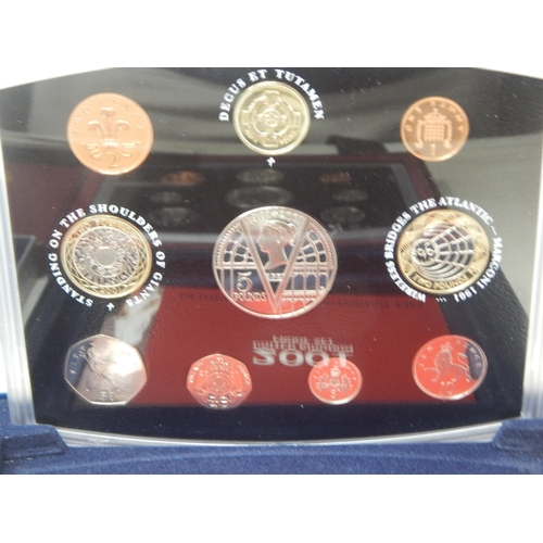 44 - Royal Mint: U.K Proof Sets 2000/2001/2002 in cases of issue with COA's & outer boxes