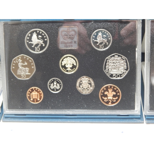 48 - Royal Mint Brilliant Uncirculated Coin Sets 1991/1992/1994/1996/1997/1998 (6) in cases of issue with... 