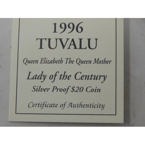 39 - 5oz Fine Silver .999 Proof Queen Elizabeth, The Queen Mother, Lady of The Century Coin in Case of Is... 