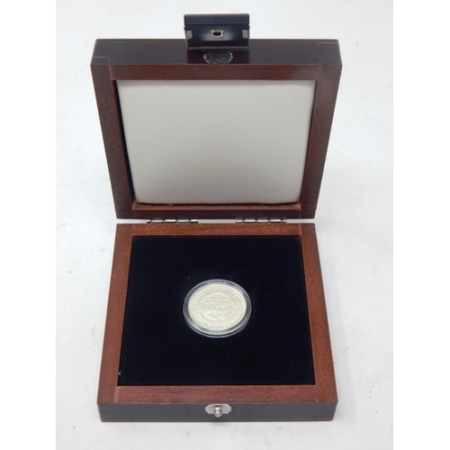 34 - 14ct Gold Proof Republic of Liberia 50 Dollars, Princess of Wales in Memoriam Coin in Wooden Case of... 