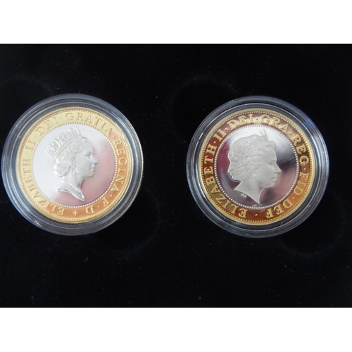 41 - Royal Mint Silver Proof Coins in Cases of Issue with COA's: 1997 Piedfort £2, 1997 Piedfort £1, 1997... 