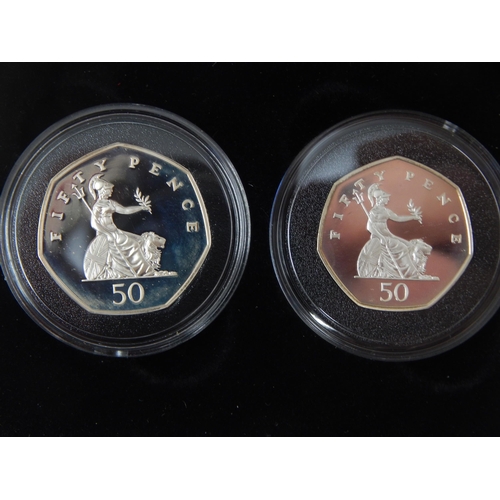 41 - Royal Mint Silver Proof Coins in Cases of Issue with COA's: 1997 Piedfort £2, 1997 Piedfort £1, 1997... 