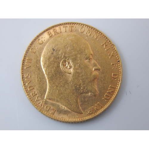 32 - KEVII Full Gold Sovereign 1908