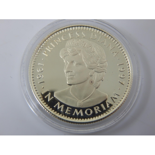 34 - 14ct Gold Proof Republic of Liberia 50 Dollars, Princess of Wales in Memoriam Coin in Wooden Case of... 