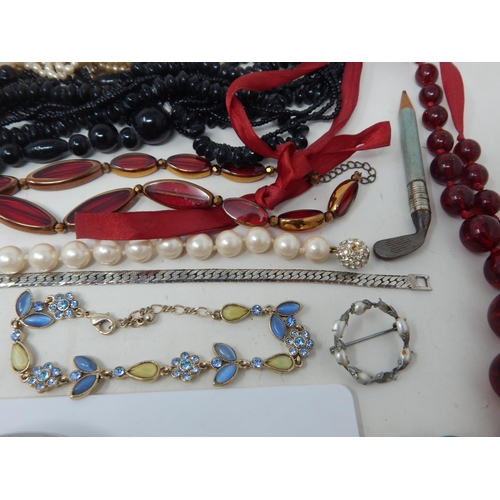 137 - A Large Quantity of Costume Jewellery Including a Lapis Lazuli Necklace, Silver Earrings, Calvin Kle... 