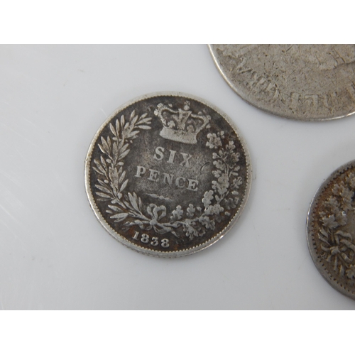 51 - A Quantity of QV & Later Silver Coinage Including an 1838 Sixpence, Pound Notes, Set of Guinness But... 