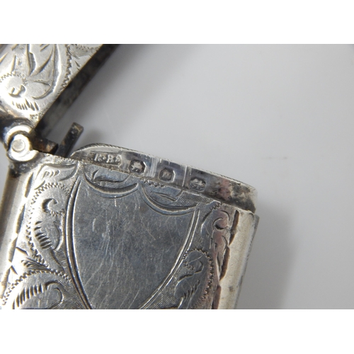 144 - Victorian Silver Vesta Case Hallmarked Birmingham 1896 together with a further Silver Vesta Case Hal... 