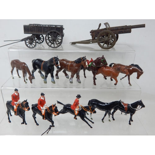 281 - A Collection of Vintage Lead Horses, Farm Animals etc (lot)