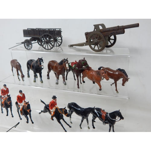 281 - A Collection of Vintage Lead Horses, Farm Animals etc (lot)