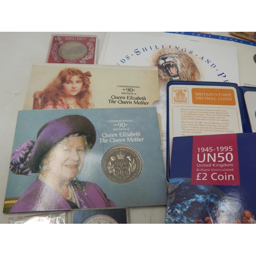 48A - A Quantity of Coinage Including a Royal Mint Queen Elizabeth, The Queen Mother 90th Birthday Crown, ... 