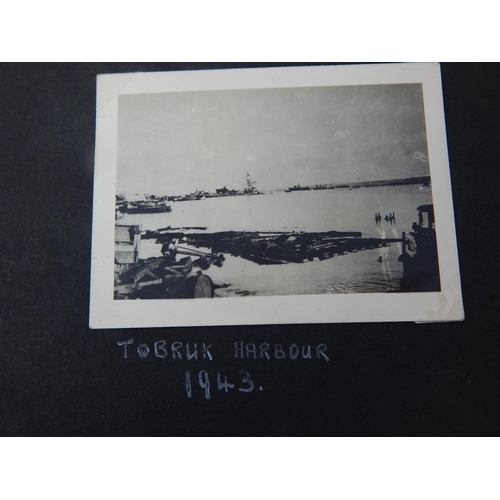 316 - WWII 1943 Dated Album of Photographs depicting Tobruk, El Adem, Egypt etc