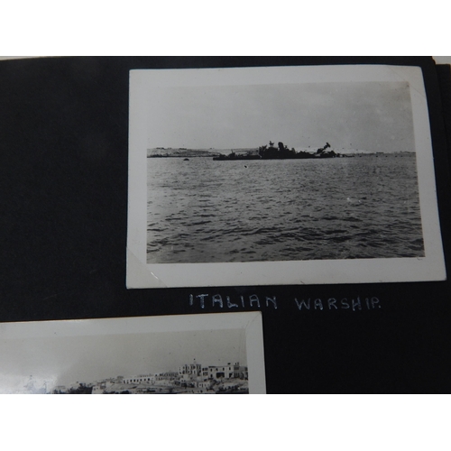 316 - WWII 1943 Dated Album of Photographs depicting Tobruk, El Adem, Egypt etc