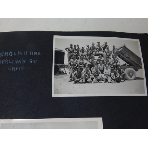 316 - WWII 1943 Dated Album of Photographs depicting Tobruk, El Adem, Egypt etc