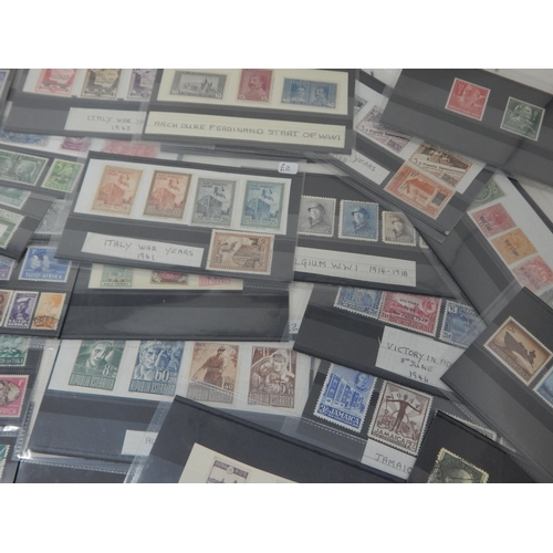 317 - A Large Collection of WWII Stamps: Germany, Japan, Italy, South Africa etc (lot)