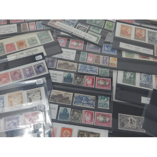 317 - A Large Collection of WWII Stamps: Germany, Japan, Italy, South Africa etc (lot)