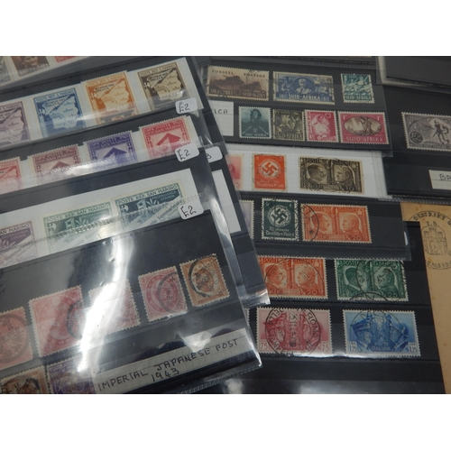 317 - A Large Collection of WWII Stamps: Germany, Japan, Italy, South Africa etc (lot)