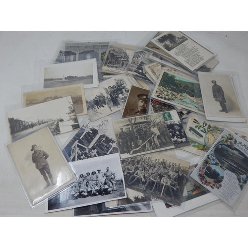 320 - A Collection of Mainly WWI Postcards & Photographs.