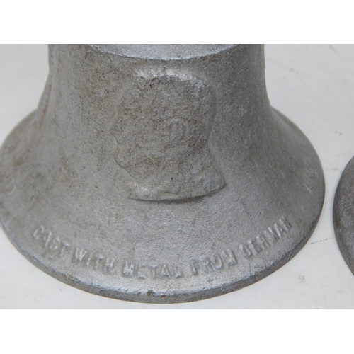 326 - WWII 1939-45 R.A.F Benevolent Fund Victory Bell Cast with Metal from German Aircraft Shot Down Over ... 