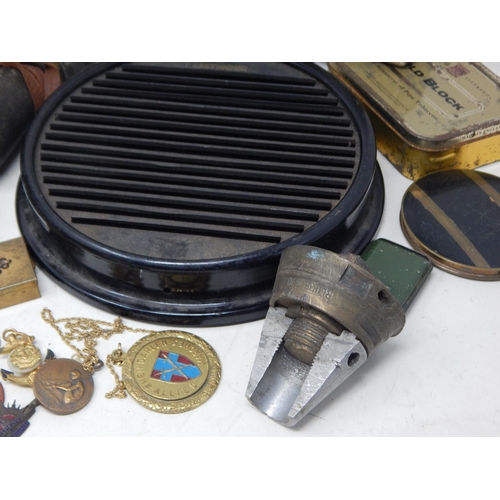 332 - A Quantity of Militaria Including Binoculars, Dog Tags etc