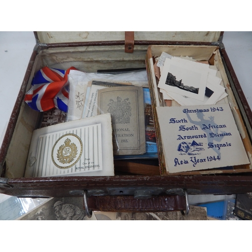 337 - A Suitcase of Military Photographs, Ephemera etc