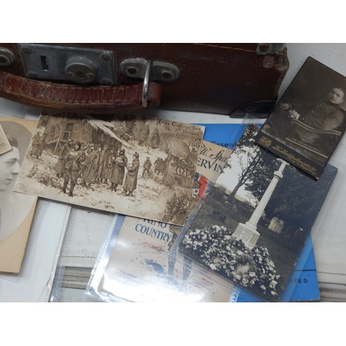 337 - A Suitcase of Military Photographs, Ephemera etc