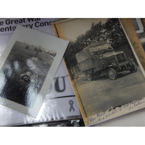 342 - Wooden Crate Containing a Quantity of Military Photos, Albums , Ephemera etc