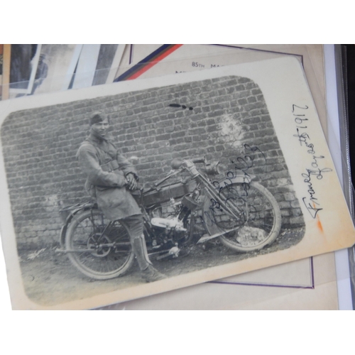 342 - Wooden Crate Containing a Quantity of Military Photos, Albums , Ephemera etc