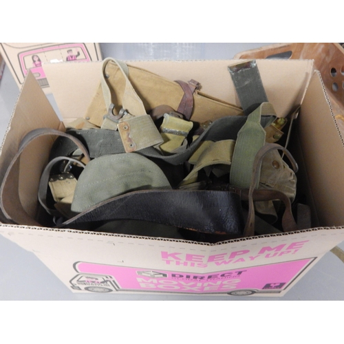 348 - Box of Military Webbing etc