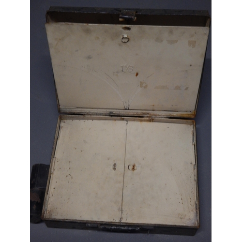 357 - WWII Portable Resuscitator Mk 1 in Fitted Box together with a Medics Tin Trunk with Compartmental In... 