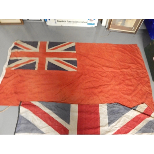 371 - Union Jack & Ensign Flag: Largest 178cm wide