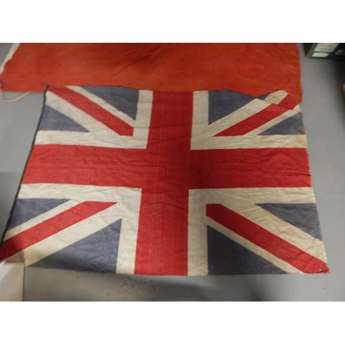 371 - Union Jack & Ensign Flag: Largest 178cm wide