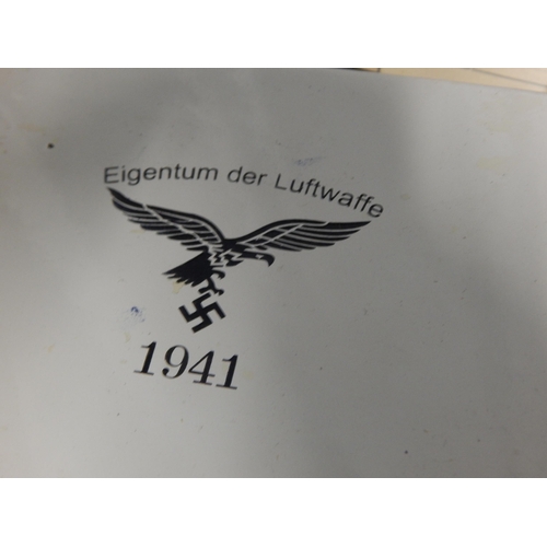 377 - WWII German 1941 Dated Enamel Dish, My Struggle by Adolf Hitler, 1944 German Paperwork, Pictures, Bo... 