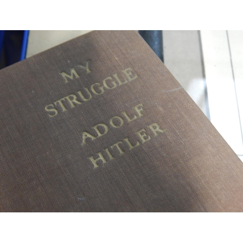 377 - WWII German 1941 Dated Enamel Dish, My Struggle by Adolf Hitler, 1944 German Paperwork, Pictures, Bo... 