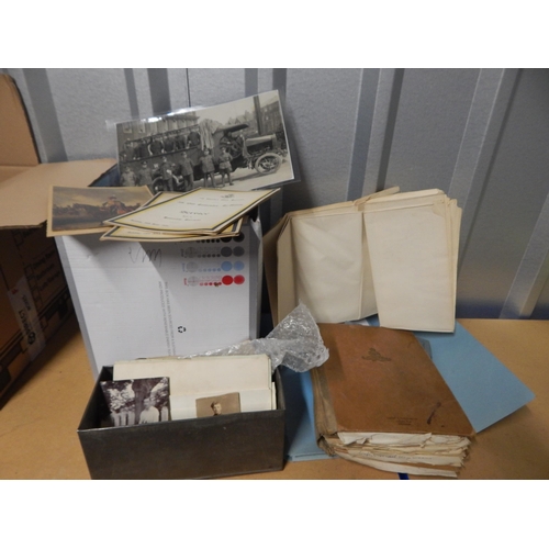 381 - Box of Military Pictures, Map, Ephemera etc