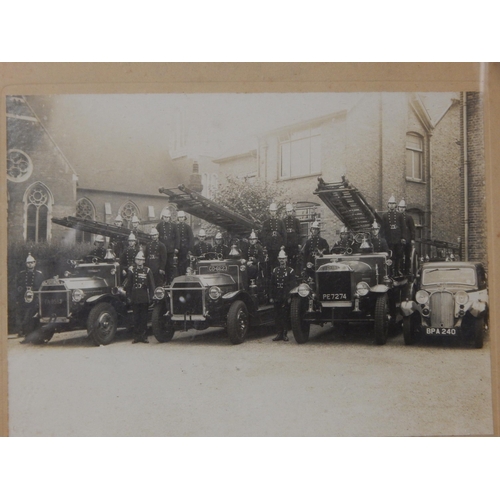 384 - Box of Military Pictures & Photos Including Montgomery in Guildford, Woking Fire Service etc