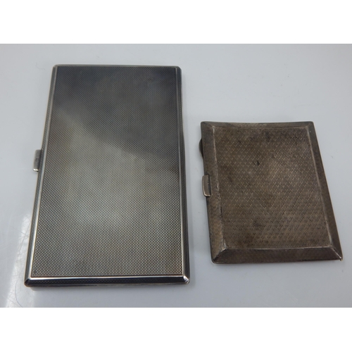 150 - Two Silver Cigarette Cases: Hallmarked London 1947 by John Rose & Chester 1924 by Turner & Simpson: ... 