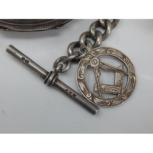 152 - Gentleman's Silver Key Wind Open Face Pocket Watch 