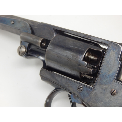 307B - 19th Century English Cased Percussion 6 Shot Revolver with Octagonal Barrel Engraved 