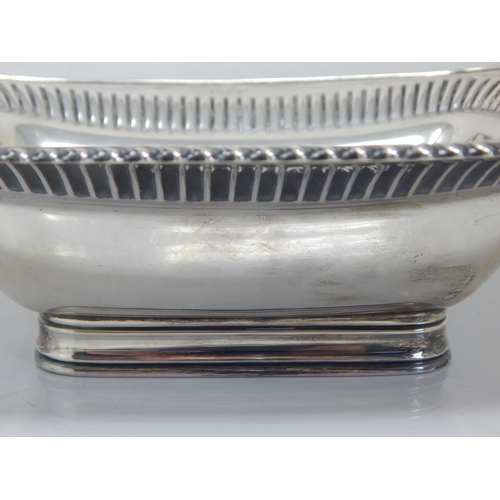 158 - Edwardian Silver Twi Handled Serving Dish: Hallmarked Sheffield 1908 by David & George Edward: Width... 