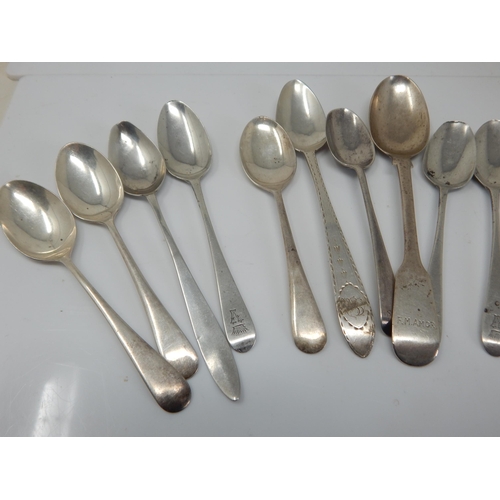 160 - A Group of Early Hallmarked Silver Spoons: Various Dates & Makers: Weight 150g