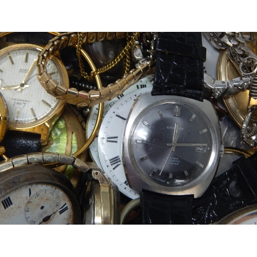 1 - A large quantity of pocket watches, wristwatches and watch movements etc (lot)