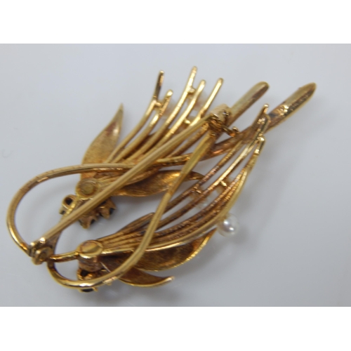 1L - Mappin and Webb 9ct Gold brooch weight 5.77g.