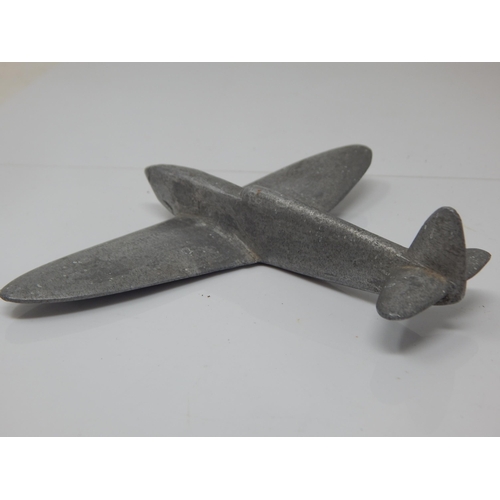 270C - WWII Model Spitfire Purportedly Made From The Aluminium of a Spitfire Propeller by RAF Engineering P... 